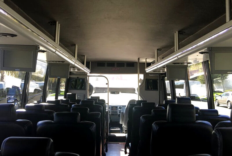 45 passenger coach bus rental interior